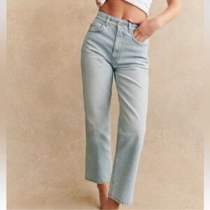 Sézane l’iconique droit trouser jeans size 6 bleach